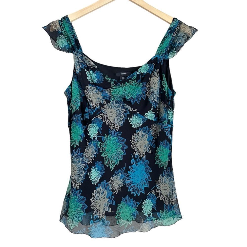 Alfani Blue and Green Skirt Set - Picture 2 of 12